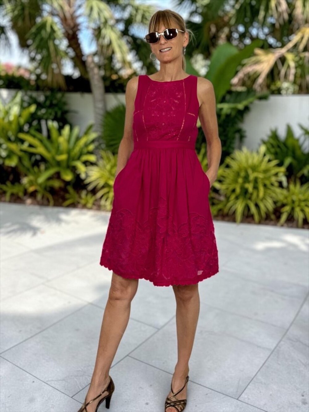 Anthropologie Moulinette Soeurs Rhododendron Mini Dress 2 Pink Sleeveless